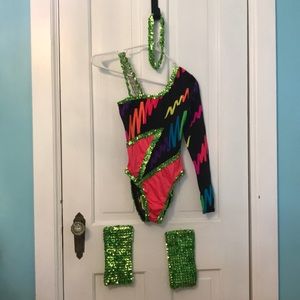 2 Black light glow costumes & accessories